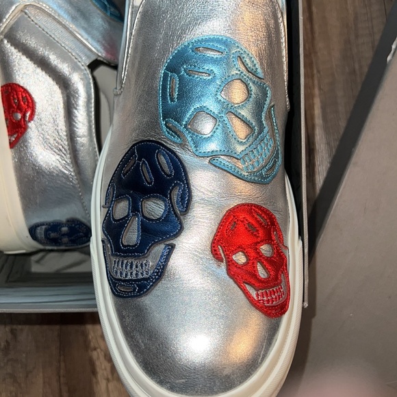 Alexander McQueen Multicolored Skull Slip-Ons - Picture 2 of 13